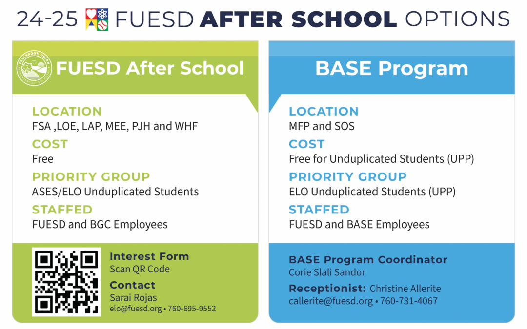 FUESD AFTER SCHOOL:  New Registration Process