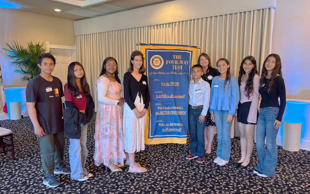 FUESD Essay Contest Winners Recognized in Rotary 4-Way Test Award
