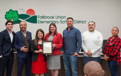 FUESD Honored by San Diego County Board of Supervisors for Districtwide Excellence