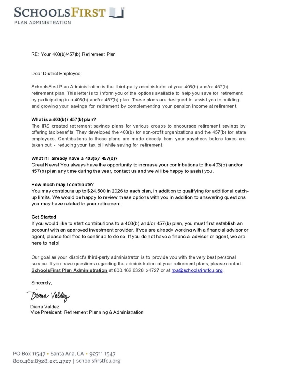 SchoolFirst Notice SchoolFirst Notice