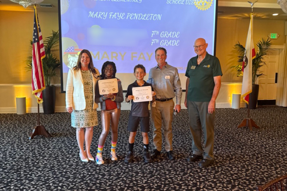 Rotary Club of Fallbrook Celebrates FUESD Students of the Month!